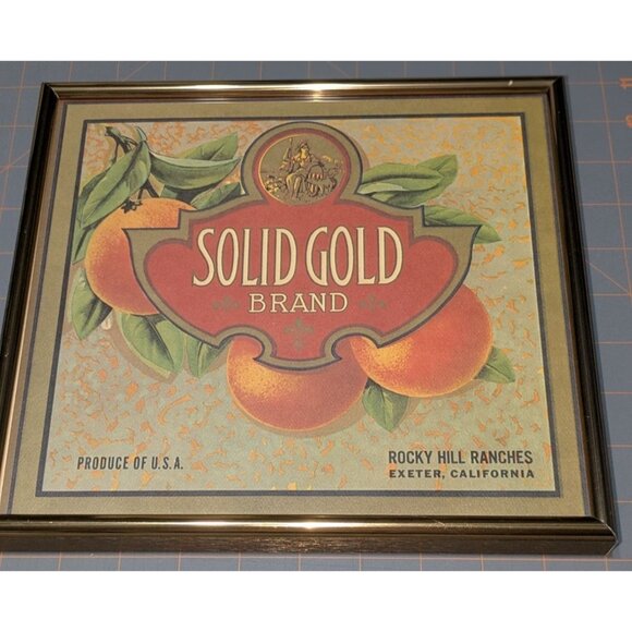 Solid Gold Brand Rocky Hill Ranches Framed Art Print Oranges kitchen - Picture 4 of 7